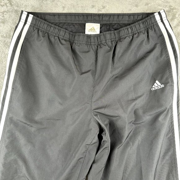Adidas Track Pants Adult M Black Joggers Drawstring Athletic Casual Mens - Picture 2 of 7